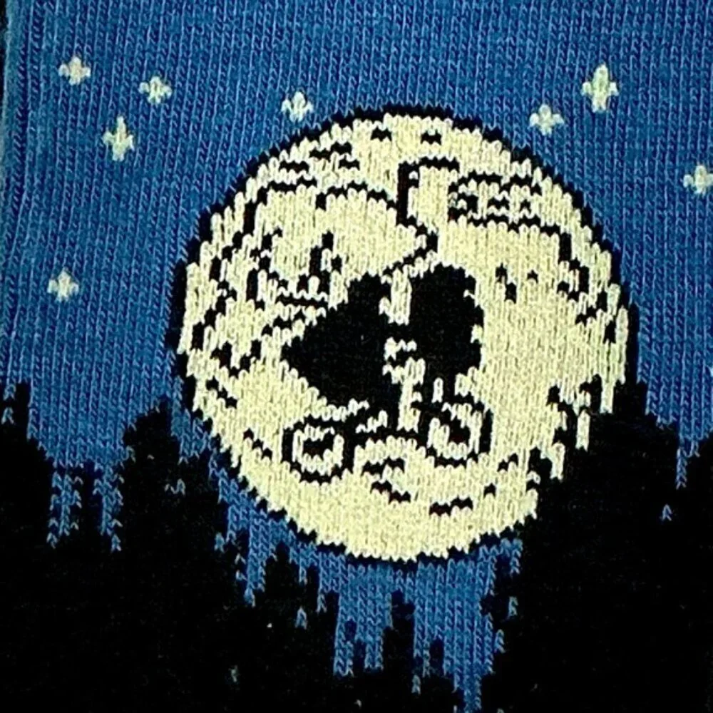 E.T. Crew Socks Mens Novelty Funny Print Black by Odd Sox Unisex OS Shoe 6-12